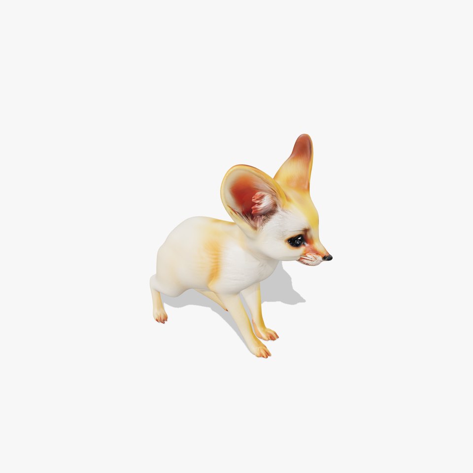 Fennec Fox D Model Pack for Animation and Games